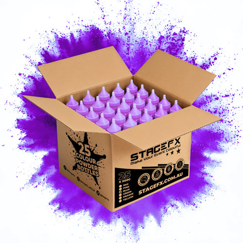 Holi Colour Powder 25 x 500g Bottles Bulk Box - Rainbow Mix
