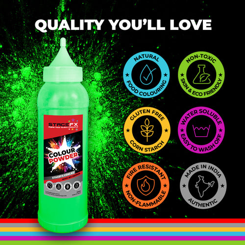 Holi Colour Powder 25 x 500g Bottles Bulk Box - Rainbow Mix