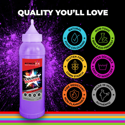 Holi Colour Powder 25 x 500g Bottles Bulk Box - Rainbow Mix