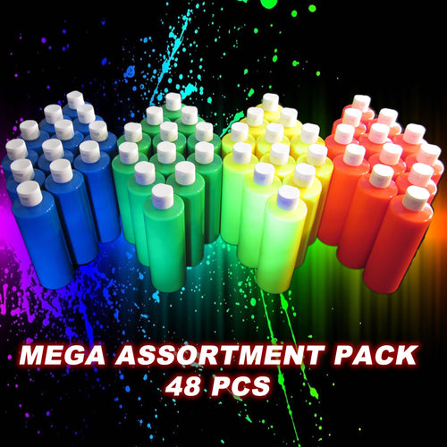 Neon Party Paint 48 Bottle Mega Pack
